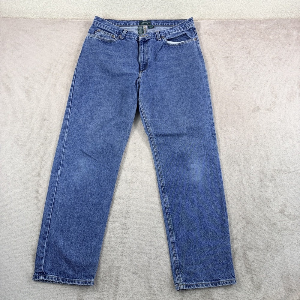 Lauren Ralph Lauren Jeans Co Modern Straight Jeans Women 16 Blue Wash